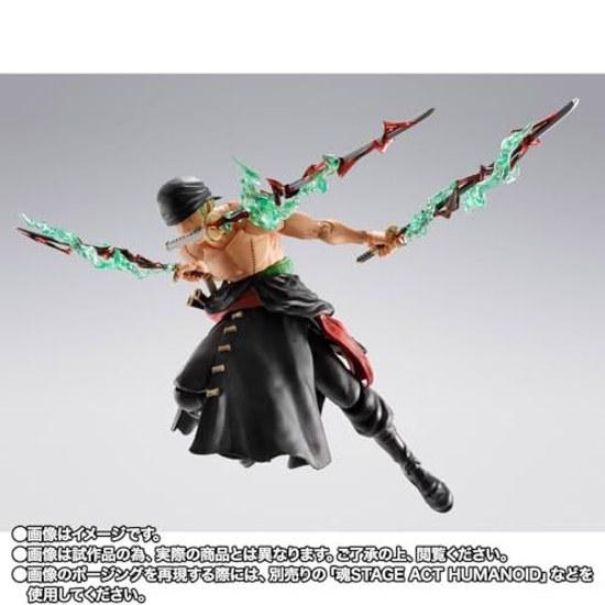 TAMASHII NATIONS One Piece - S.H.Figuarts Ророноа Зоро Король Ада Примерно 150 мм ПВХ АБС Окрашенная Подвижная Фигурка