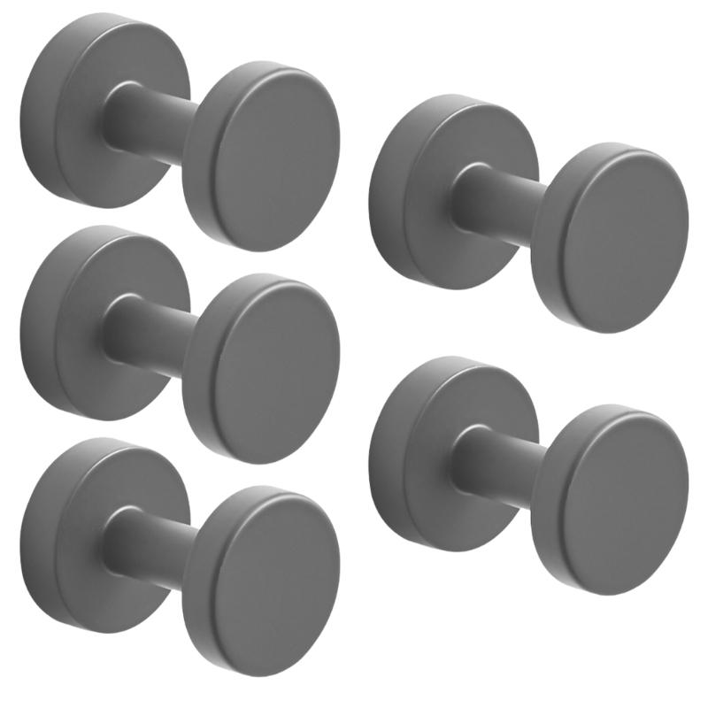 5pcs Elegant Decorative Door Hook Set Capacity Portable Accessory for Loofah Robe Coat Hat Key In Bathroom Or Shower