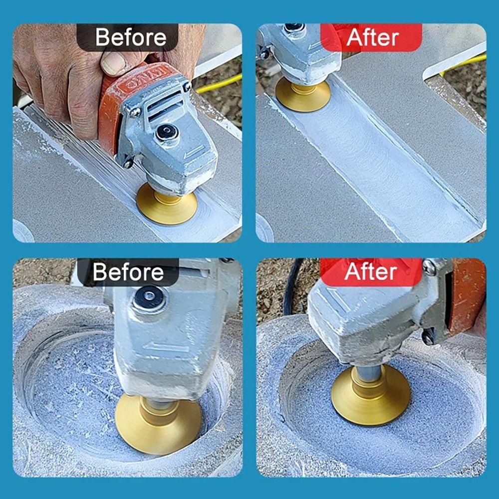 1 шт. Мрамор Кварц Гранит Булыжник Шлифовальная головка с припоем Шлифовальный абразивный плоский полировальный пад для сухого или мокрого использования 45/60/100#