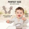 Baby Feeding Set 8-Piece, Silicone Toddler Utensils, Suction Bowl Plate Bib Fork Spoon Snack Cup, Allergen-Free Beige