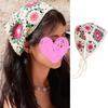 Multicolor Headscarf Hat Little Daisy Triangular Turban Scarf Hair Band for Spring Summer Outdoor