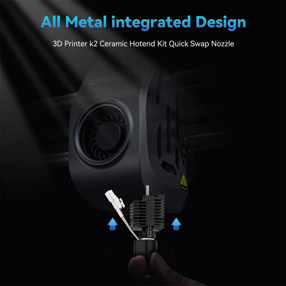 Комплект хотенда для 3D-принтера Creality K2 Plus, комплект сопел с быстрой заменой, закаленная сталь, цельнометаллический дизайн для комплекта хотенда K2 Plus