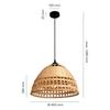 Boho Bamboo Lamp with Braided Shade 1xE27