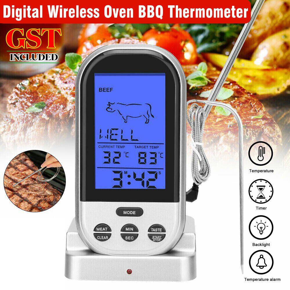 Беспроводной зонд для еды, мяса, духовки, термометра для барбекю, цифрового дистанционного управления, приготовления пищи на кухне