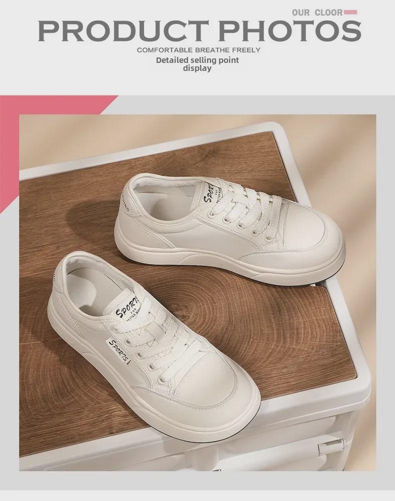 Женские кроссовки на платформе из натуральной кожи — весна/осень 2024 г., визуально увеличивающие рост, модная спортивная/повседневная обувь.