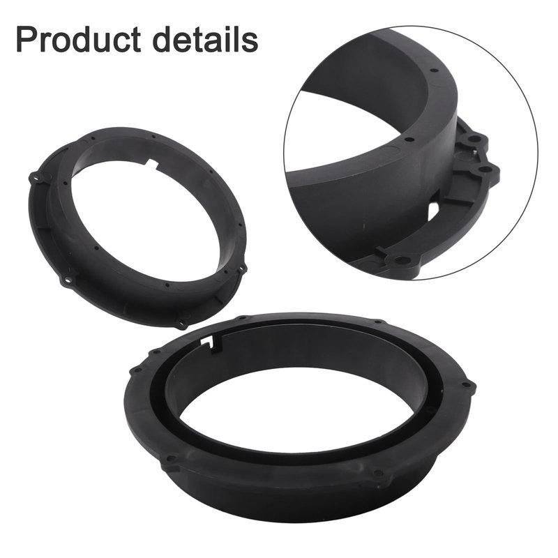 2Pcs 6.5 Inch Car Speaker Spacer Rings Adaptor For Skoda For Tiguan Front Door For Passat Black Plastic Mounting Bracket