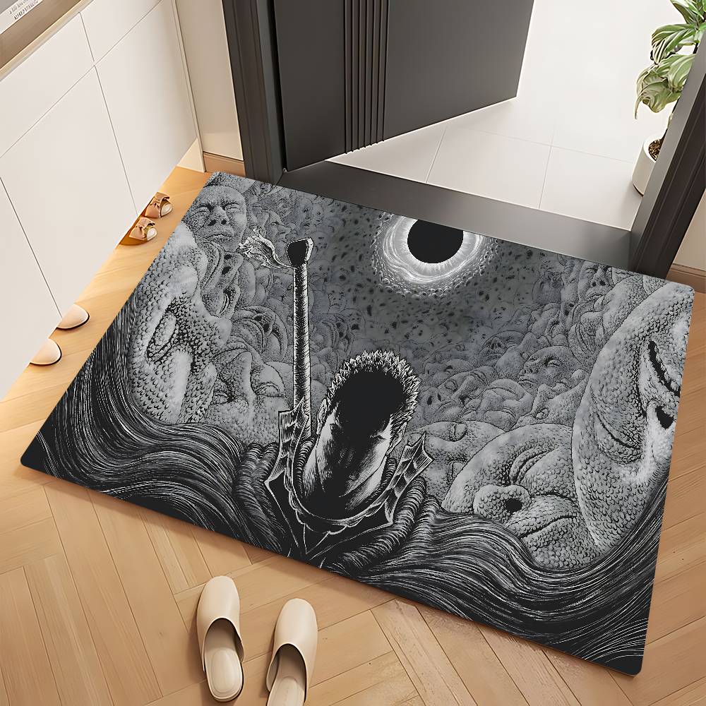 Anime B-BerserkS Hallway Carpet Rectangle Anti-slip Home Soft Badmat Front Door Indoor Outdoor Mat Doormat Area Rug