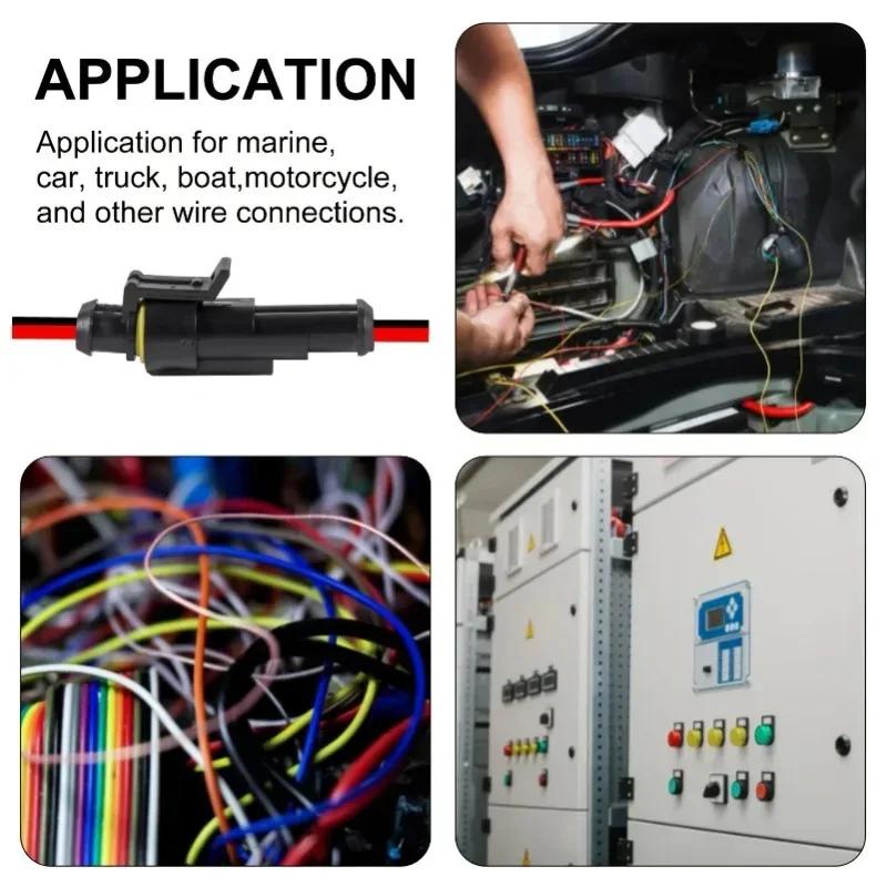 10 шт./5 комплектов 2-контактный водонепроницаемый разъем Папа и Мама 16 AWG провод для автомобиля грузовика лодки электрический разъем