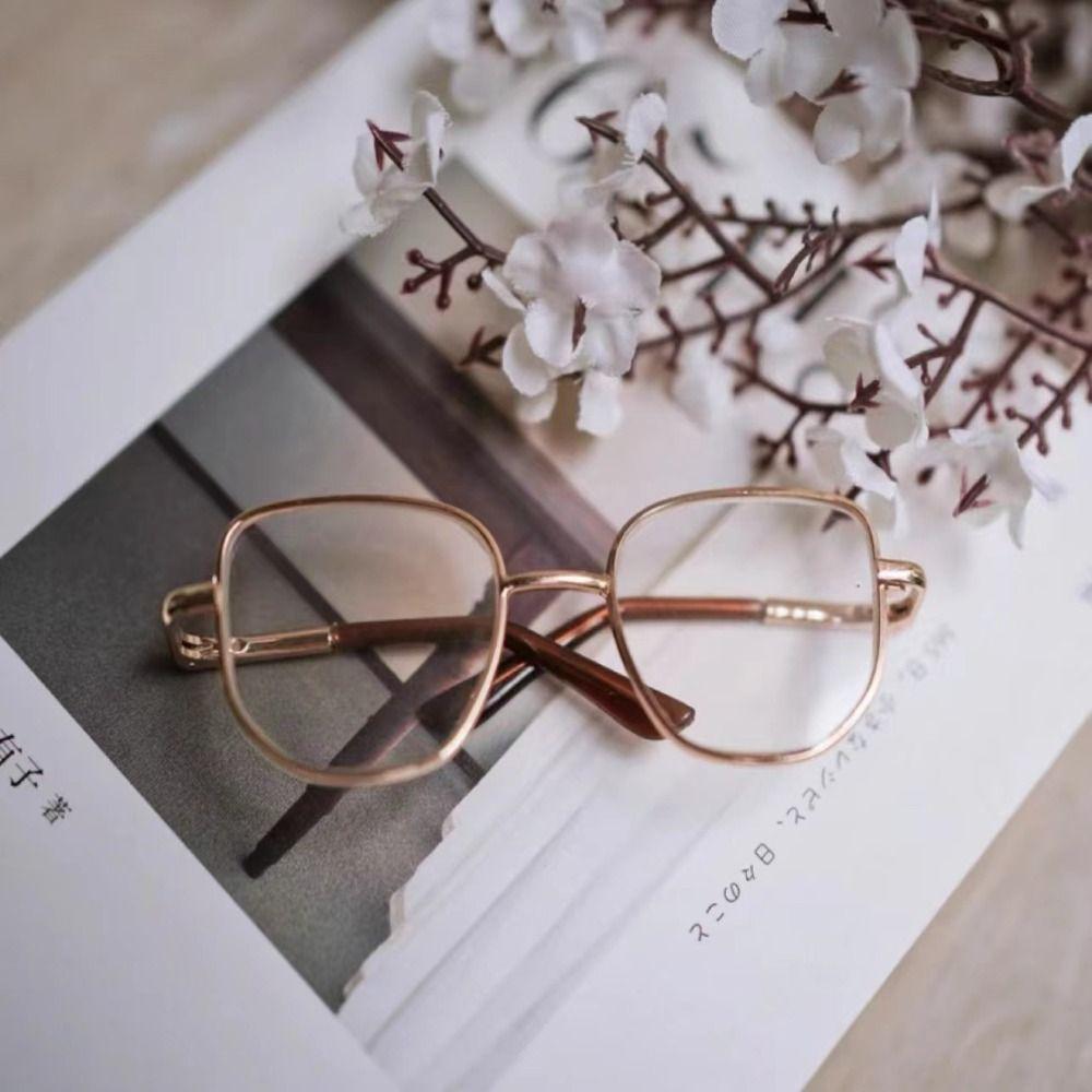 Милые очки для куклы Preppy Cotton Dolls, мягкие, 20 см, кукольные очки в золотой оправе, хлопковая мягкая кукла