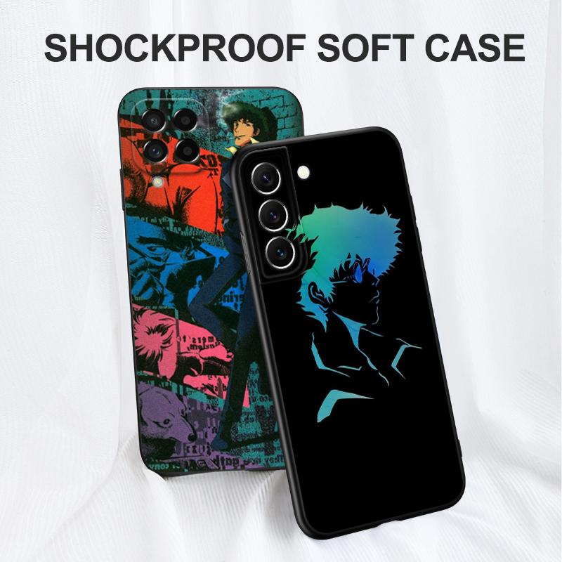 Black Tpu Case For Samsung Galaxy F23 M12 M22 M23 M32 4G M52 5G M30S M21 Space Cowboy Bebop