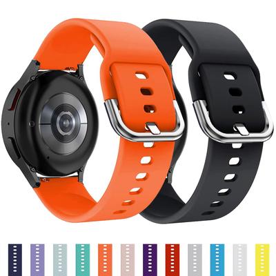 20 мм 22 мм ремешки для часов Samsung Galaxy Watch Active 2/7/FE/5/pro/6/4/Classic/3 силиконовый браслет Huawei watch GT/5/4/3/2 ремешок