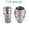 C+E One Set of Camlock Fitting Adapter Homebrew 304 Stainless Steel Connector Quick Release Coupler 1/2"3/4"1” 1-1/4"1-1/2"