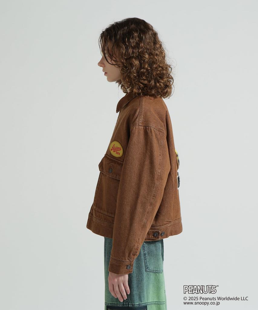 AVIREX Denim Work Jacket Peanuts Brown Women's 783-5252609