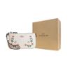 Coach Nolita 19 Классический цветочный декор Застежка-молния Кожаная деталь Клатч Маленький женский клатч Белый C9924-IMOTV