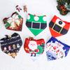 Christmas Pet Bandanas Collar for Small Large Dogs Saliva Towel Dog Triangle Towels Puppy Cotton Scarf Kerchief Pet