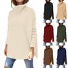 Women's High-Neck Batwing Sleeve Drawstring Knit Sweater