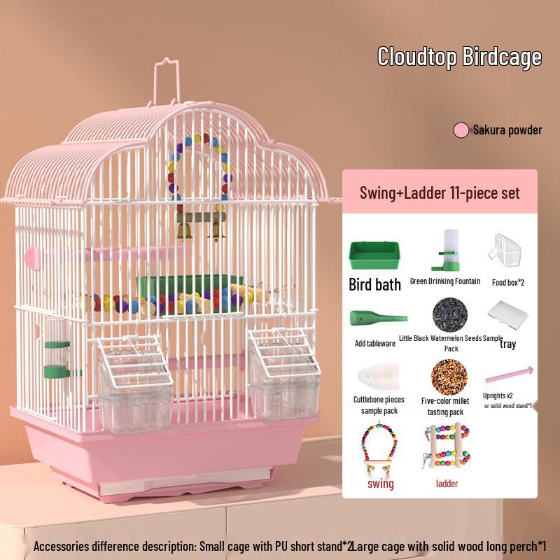 Новая Экологическая Птичья Вилла: Маленькая клетка для попугаев, например, для кореллы, ожерелового попугайчика, волнистого попугайчика, жемчужного