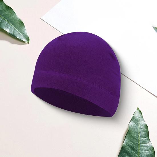 Warm Beanie for Men Women Cuffed Thick Fleece Winter Hat Elastic Skull Cap