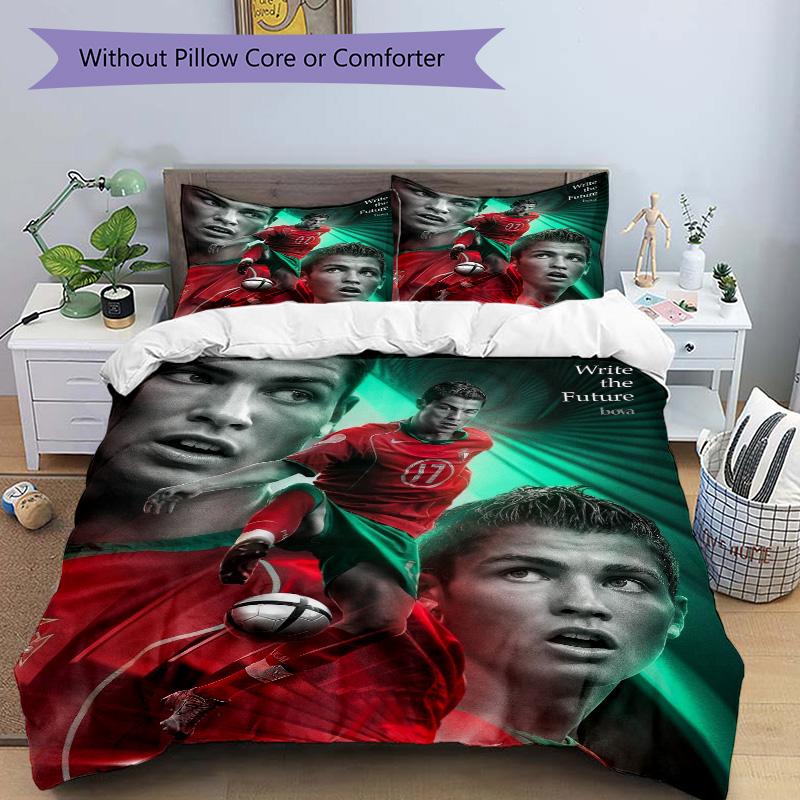 Ronaldo'S Legacy Future Print 3Pcs Bedding Setduvet Cover With 2 Bedropillowcase Home Birthday Gift
