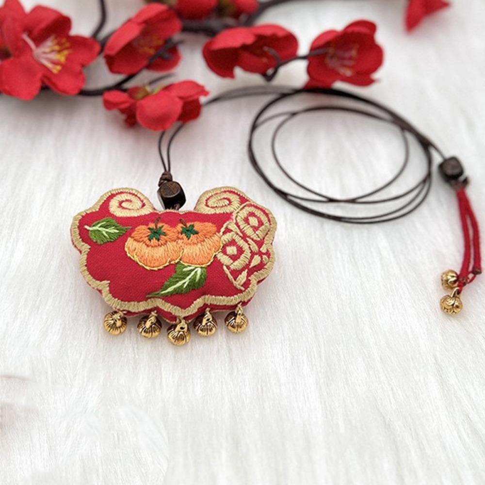 Handmade Embroidered Lucky Bag DIY Kits Hand-stitched Embroidery Set  Beginner