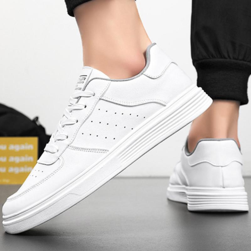Мужские кроссовки, повседневная спортивная обувь для мужчин, белые теннисные туфли на плоской подошве, легкие кожаные дышащие кроссовки, tenis masculino