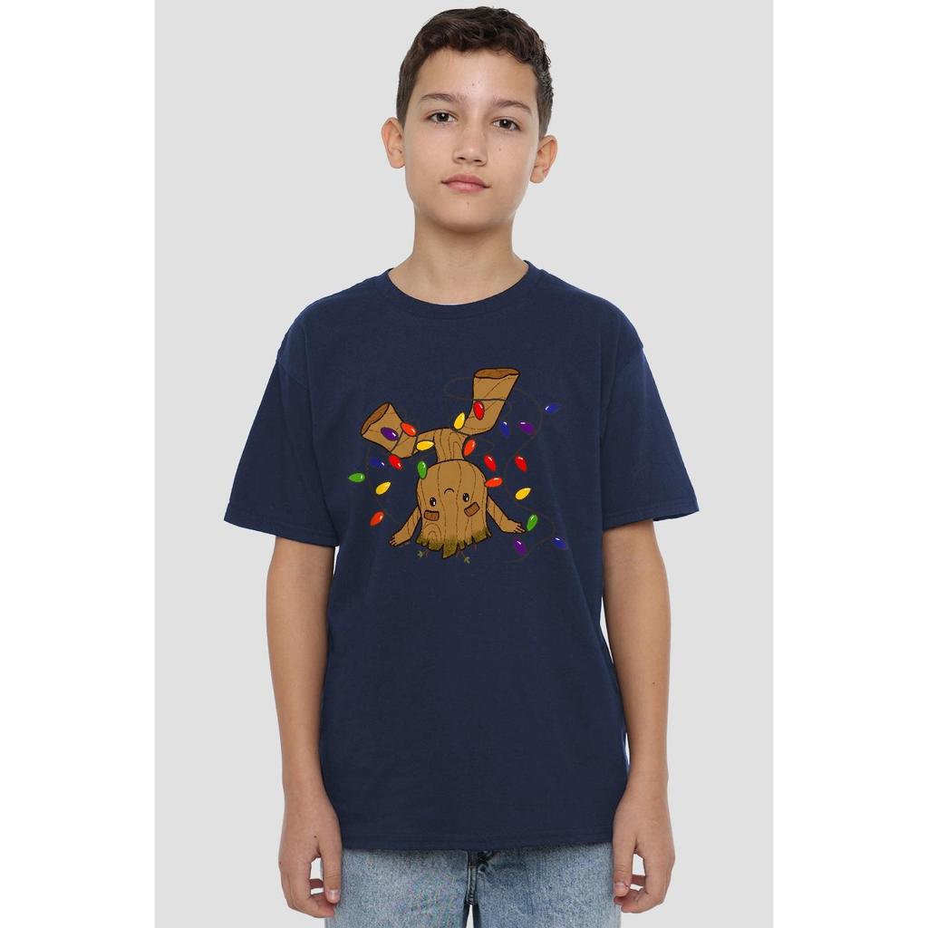 Guardians Of The Galaxy Childrens/Kids Groot Christmas Lights T-Shirt
