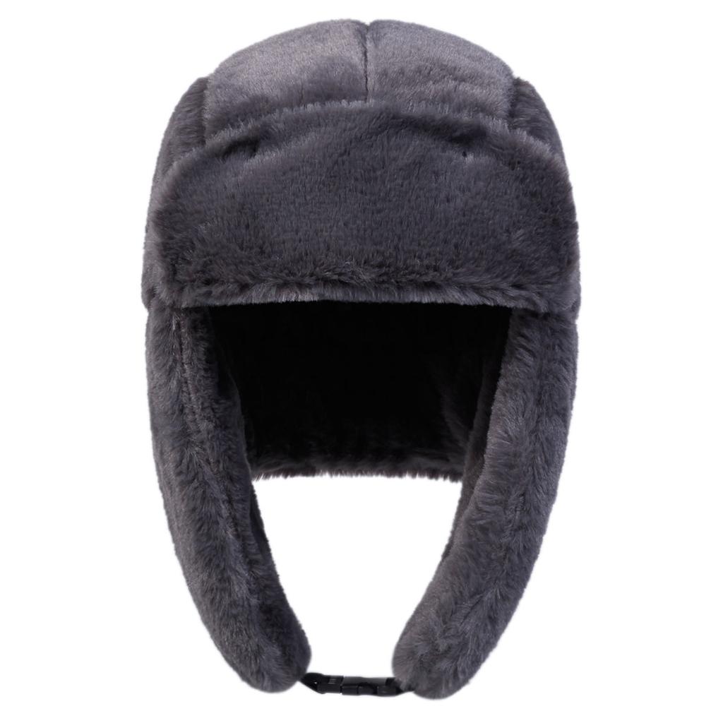 Winter Warm Fluffy Lei Feng Hat Unisex Outdoor Sports Ski Caps Leisure Thickened Windproof Cold Hats Men Bomber Cap