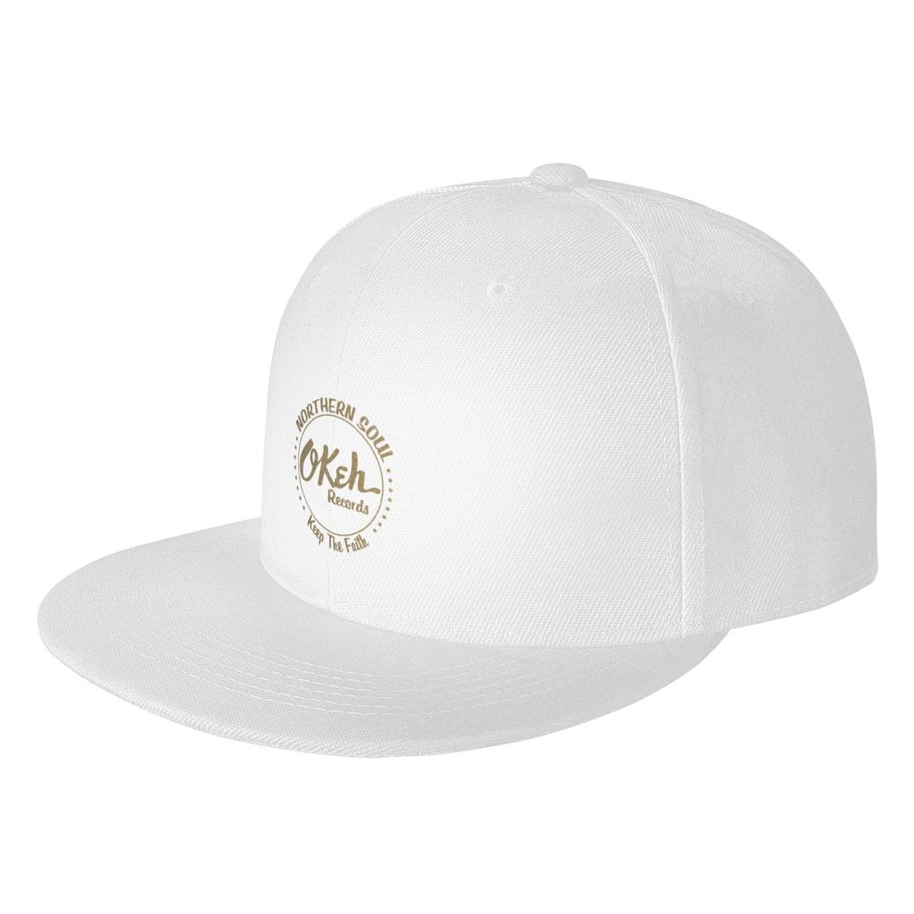 Fashion Okeh Records Northern Soul Flat Brim Sun Hat Simple And Stylish Luxury Women Cap