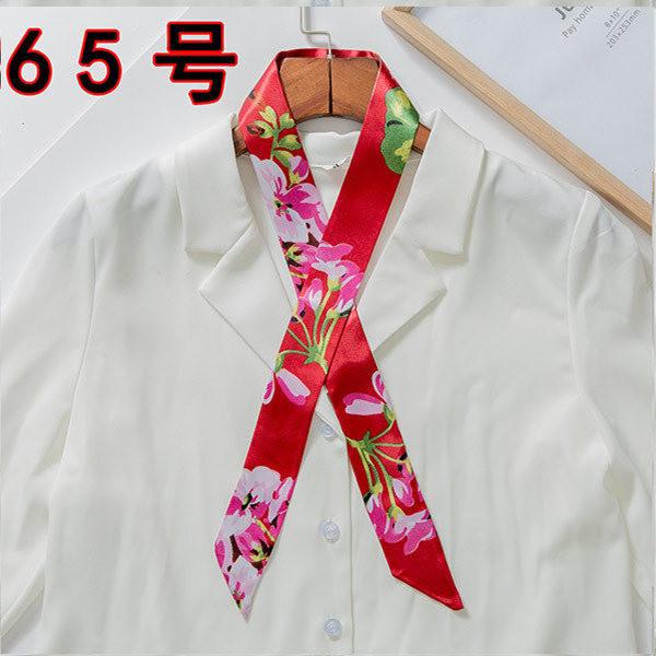 Luxury Brand Bag Scarf Foulard Femme Hijab Scarf Women Hair Silk Scarf Handle Bag Ribbons Long Skinny Scarves