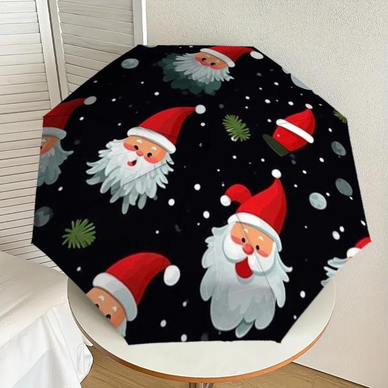 1pc Santa Claus Automatic Folding Umbrella - Compact 8-Rib Design,Perfect Gift for Friends & Family yy250926016