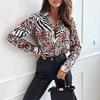 Autumn Leopard Print Zebra Print Shirt Loose Casual Collar Long Sleeved Shirt Blouses & Shirts
