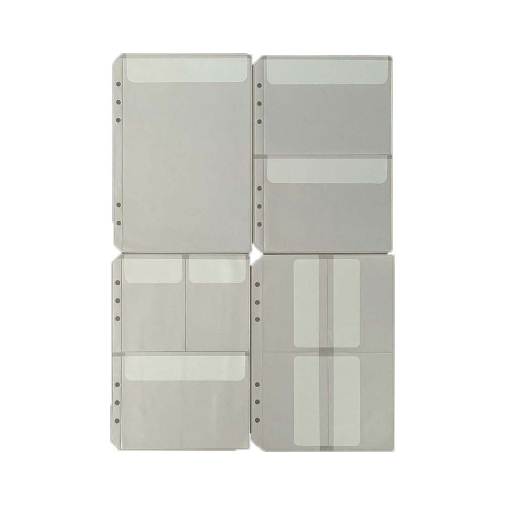 10Pcs PVC Spiral Binder Divider Page Separator Spiral Binder Envelopes Zipper Folders  Photocards
