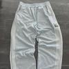 Unisex Heavy Cotton Wide-Leg Sweatpants with Side Stripes