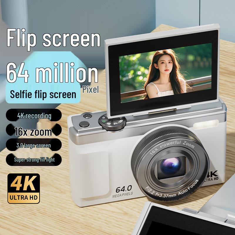 New Student 6400W HD Multifunctional Digital Camera with 180° Flip Screen
