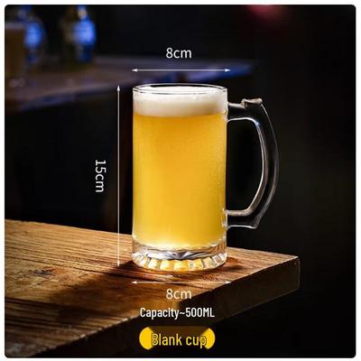 Набор стеклянных пивных кружек Langxi 500 мл (5-Pack)