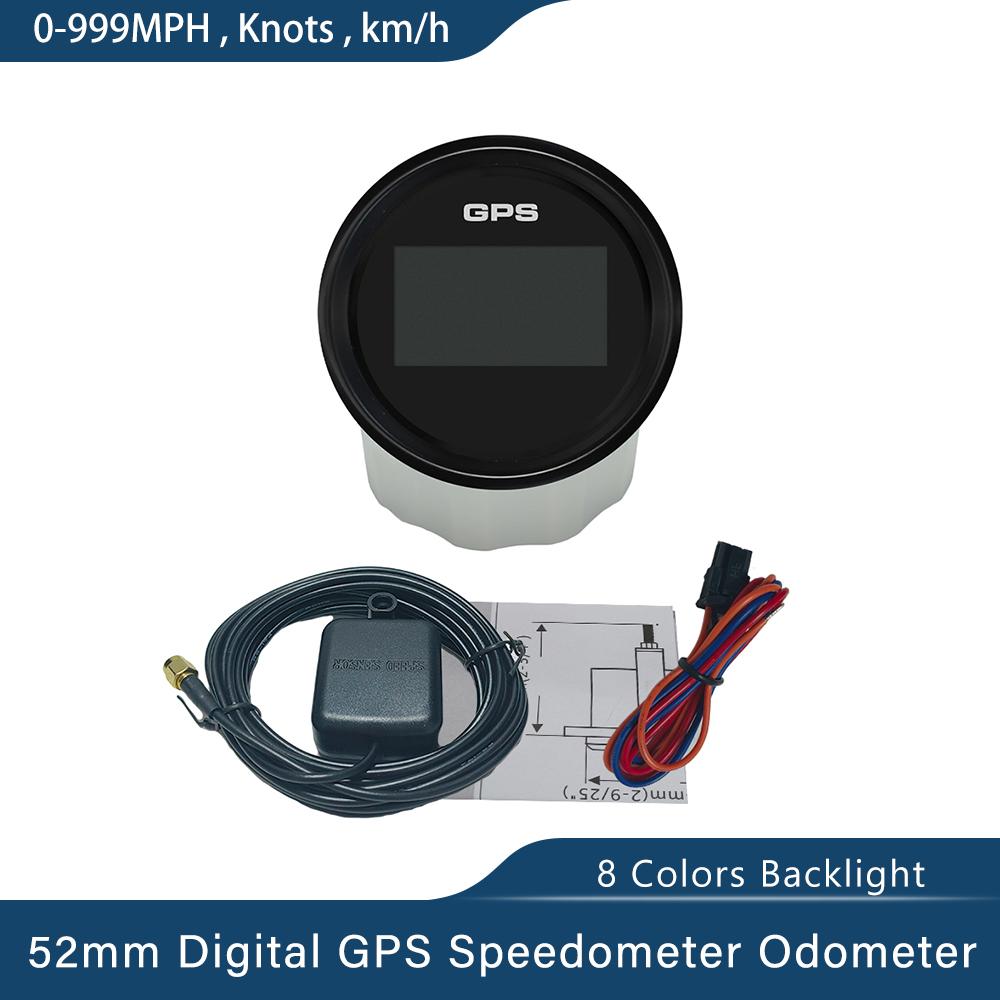 Новый 52мм/85мм Водонепроницаемый Цифровой GPS Спидометр Одометр Для Авто Морского Транспорта Грузовика С 8 Цветами Подсветки 9-32В