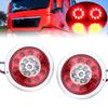 2pcs Round 19LED Truck Trailer Lorry Stop Turn Tail Brake Light Side Marker