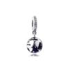 Fits Europe Bracelet 925 Sterling Silver Our Blue Planet Dangle Charms Clear CZ Beads DIY Jewelry Making Berloque