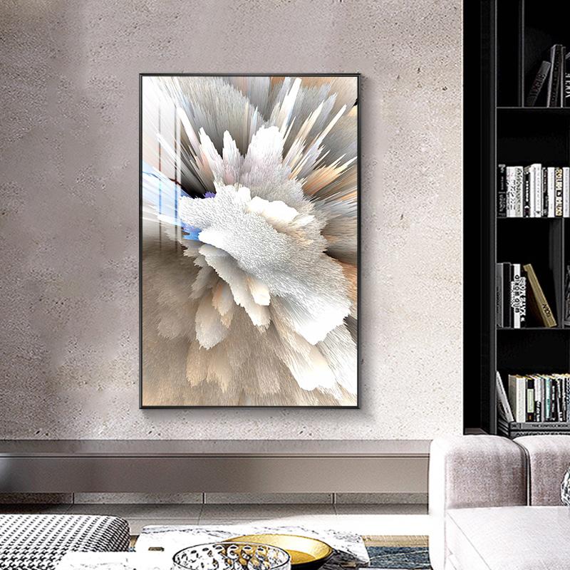 Абстрактное Настенное Искусство Взрывное Облако Коралловое Гостиная Декоративная Картина на Холсте Геометрия Скандинавский Стиль Принт Художественные Плакаты Отпечатки