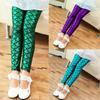 Baby Girls Mermaid Leggings Children Colorful Scale Printing Pants Kids Slim Trousers