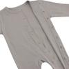 KISBINI Baby Long Sleeve with Footed Newborn Front Baby Ages Months Romper, Coverall, Cotton, Foots, Underwear, Opening, Gift, Gray/Yellow, 3-6