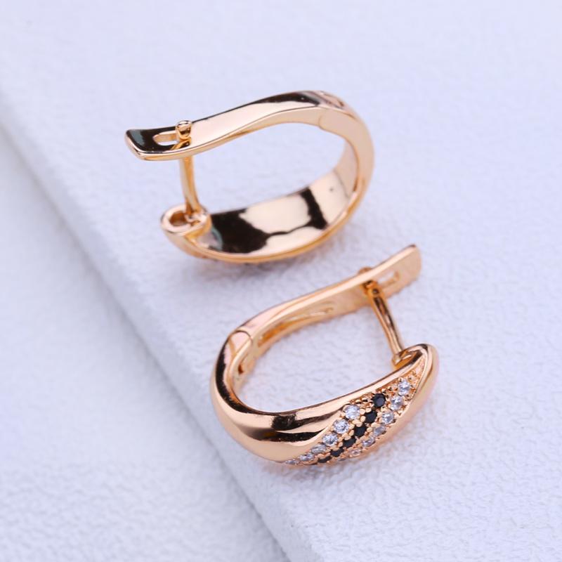 KNIKOO Серьги-клипсы для женщин, модные черные серьги-гвоздики с кубическим цирконием, ювелирные изделия для свадебной вечеринки, подарки