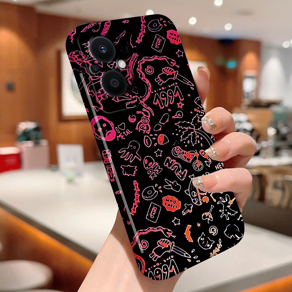 Универсальный чехол для телефона с пленкой, мультяшный модный дизайн, твердый корпус, полное покрытие камеры, противоударный защитный чехол для OPPO Realme OnePlus Infinix Tecno