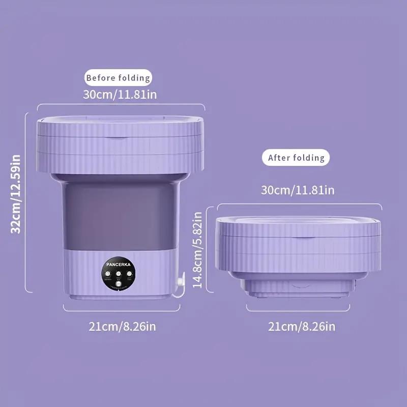 Портативная стиральная машина, складной барабан, складная стиральная машина большой вместимости для одежды, нижнего белья, носков, квартир и путешествий