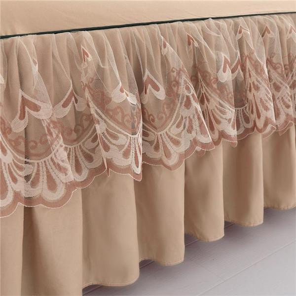 Кружевное покрывало, юбка-кровать, 3 шт., постельное белье, покрывало, наволочка, комплект, юбка из матовой микрофибры с рюшами (Простыня +2 наволочки)