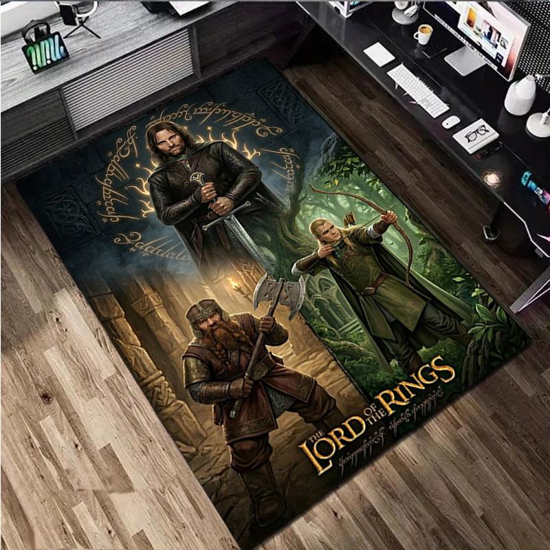 The Lord Of The Rings Carpet Office Decorative Carpet For Living Room Bedroom Door Mat Floor Rug Computer Chair Area Rug