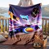 Warm Flannel Blanket Rocket League Pattern, Lightweight Comfortable Throw Blanket for Bed Sofa Use