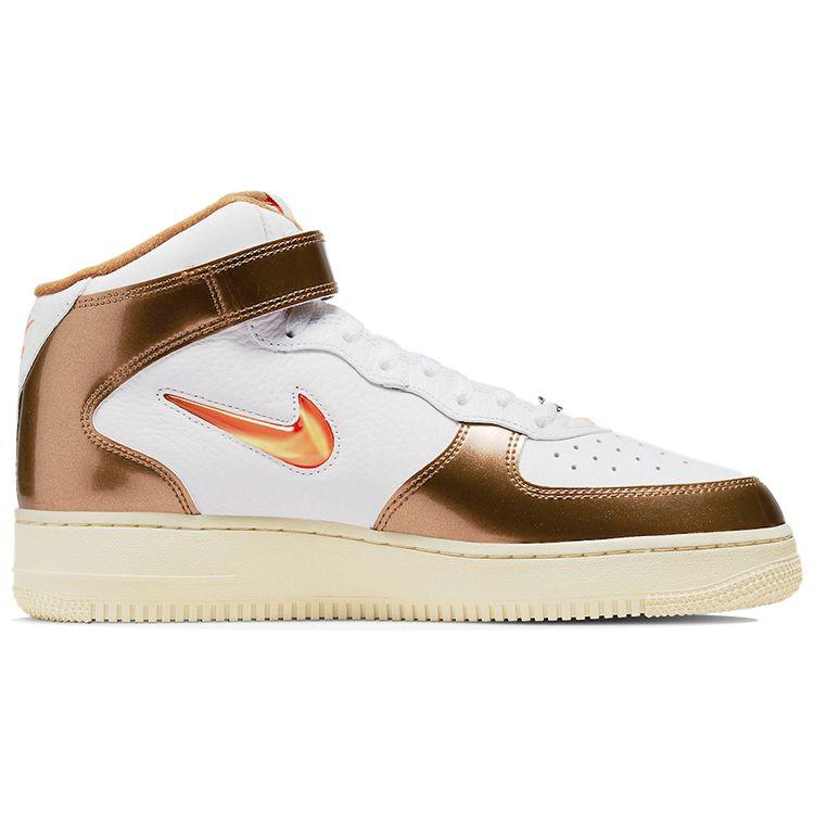 Nike Air Force 1 Mid QS Ale Brown Мужские кроссовки Белые Total-Orange Beach DH5623-100