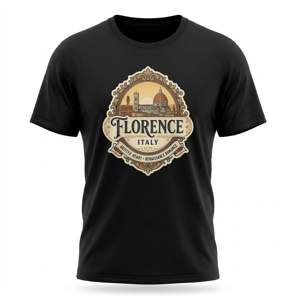 Florence Italy Duomo Graphic T-Shirt Unisex Travel Tee