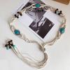 Versatile Braided Waist Belt Ethnic Style Dress Chain Waist All-Matched Woven Belt  Women